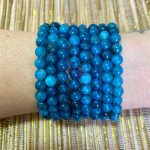 Pulseira Esfera Apatita Azul 6mm
