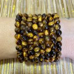 Pulseira Esfera Olho de Tigre 6mm