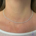 Colar Água marinha facetada 2mm - Imagem 2
