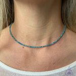 Colar Apatita Azul facetada 3mm - Imagem 2