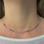 Colar Turmalina Mix facetada 3mm (fecho e extensor dourado) - Imagem 2