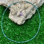 Colar Apatita Azul facetada 3mm
