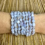 Pulseira de Calcedônia Agata Blue Lace