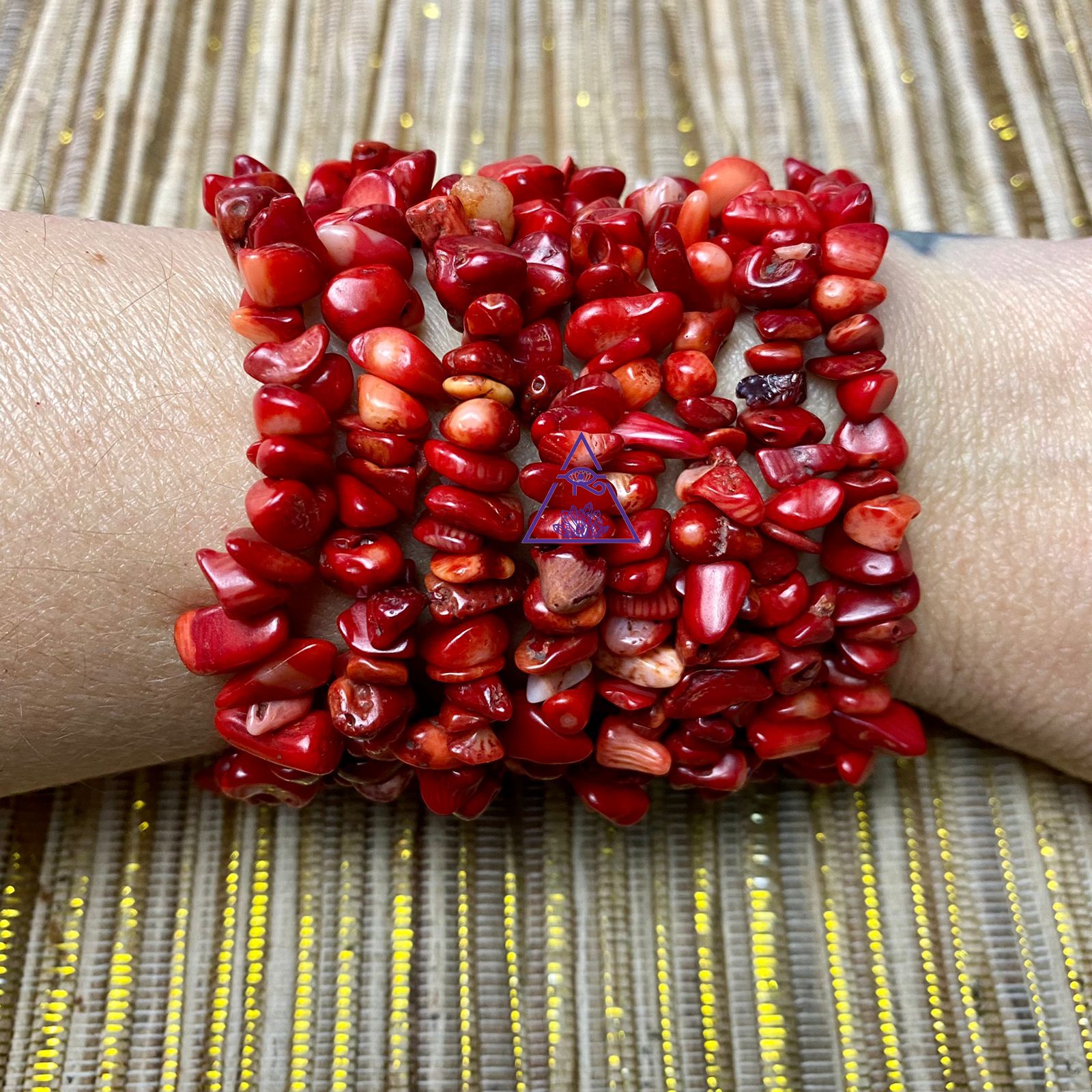 CORAL Pulseira Cascalho Coral Vermelho - Imagem 1
