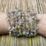 Pulseira Cascalho Quartzo Rutilado