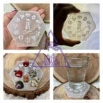 Placa Hexagonal Signos de Cristal Selenita - Imagem 2