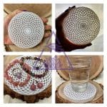 Placa Redonda Mandala Torus Yantra Selenita - Imagem 2