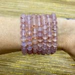 Pulseira Esfera Quartzo com Cinábrio 7mm