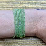 Pulseira Facetada Peridoto 2 a 3 mm macramê