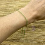 Pulseira Facetada Peridoto 2 a 3 mm macramê - Imagem 2