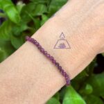 Pulseira facetada Rubi 3mm