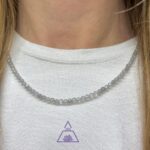 Colar Labradorita facetada 3mm Prata 925