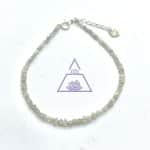 Pulseira Diamante Branco Bruto prata 925