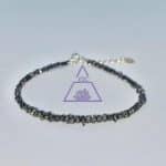 Pulseira Diamante Negro Bruto prata 925 - Imagem 2
