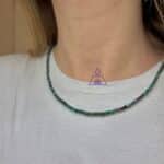 Colar Rubi na Fucsita Facetada 3mm fecho prata 925