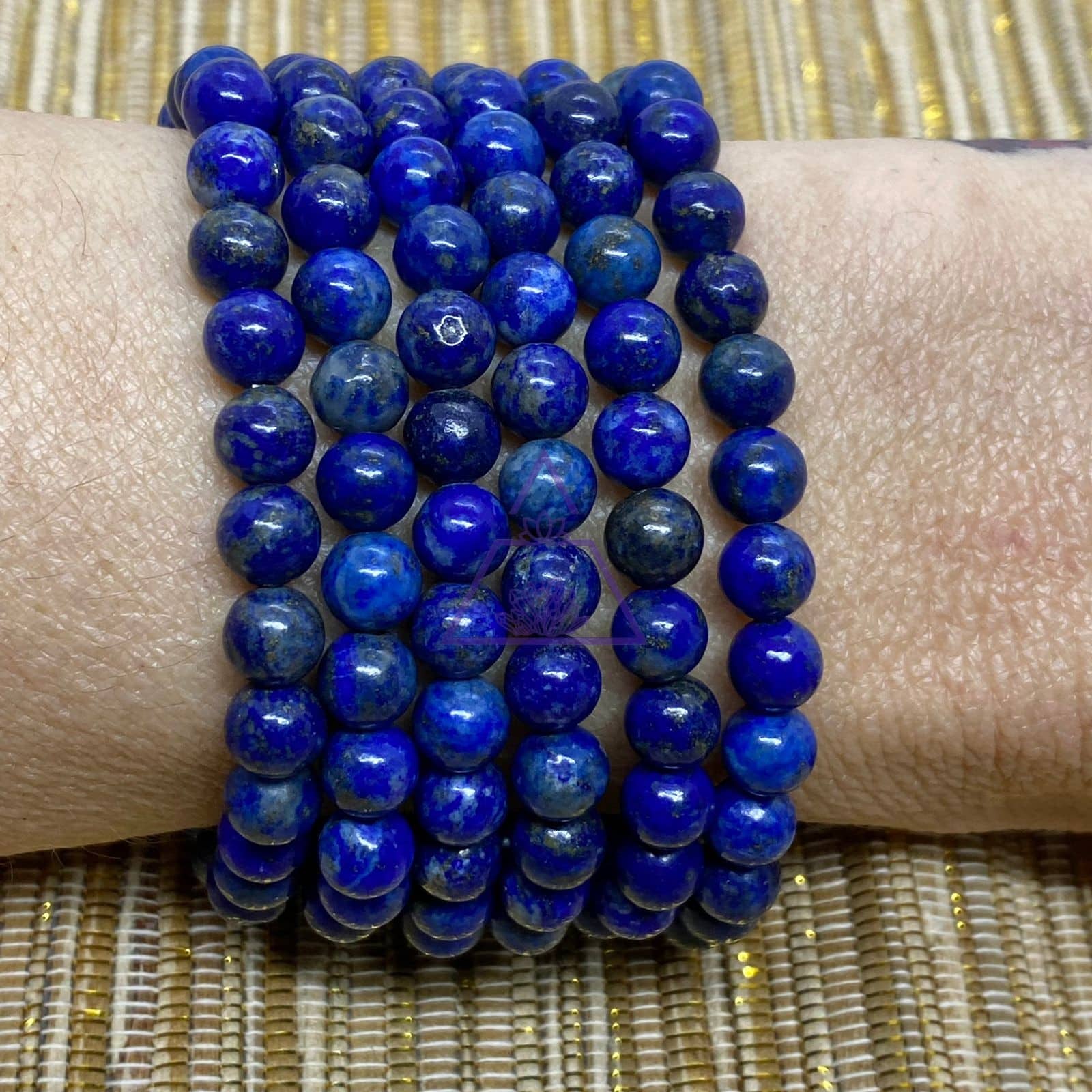 lapis lazuli Pulseira Esfera Lápis Lazuli 6mm - Imagem 1