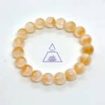 Pulseira Esfera Cristal Phanton Laranja 9mm