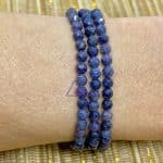 Pulseira Facetada Safira Azul 3mm - Imagem 2