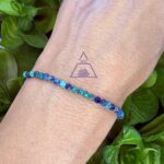 Pulseira Facetada Azurita com Malaquita 3mm