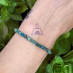 Pulseira Facetada Crisocola com Malaquita 4mm
