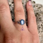 Anel Cianita Azul Banho de Prata